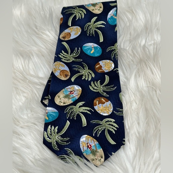 Reyn Spooner vintage hula silk tie - Picture 1 of 5